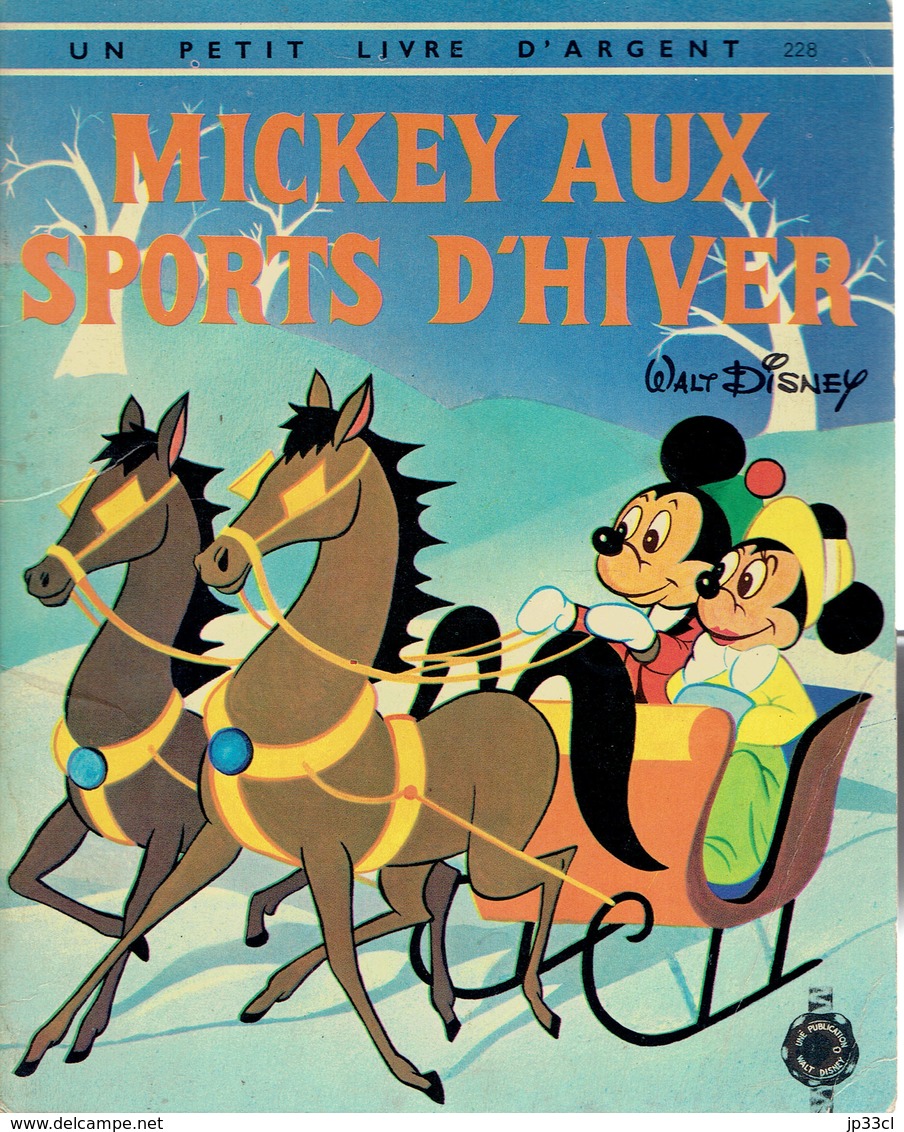 Mickey Aux Sports D'Hiver, De Walt Disney, Editions Des Deux Coqs D'or (16 Pages, 1966) - Autres & Non Classés
