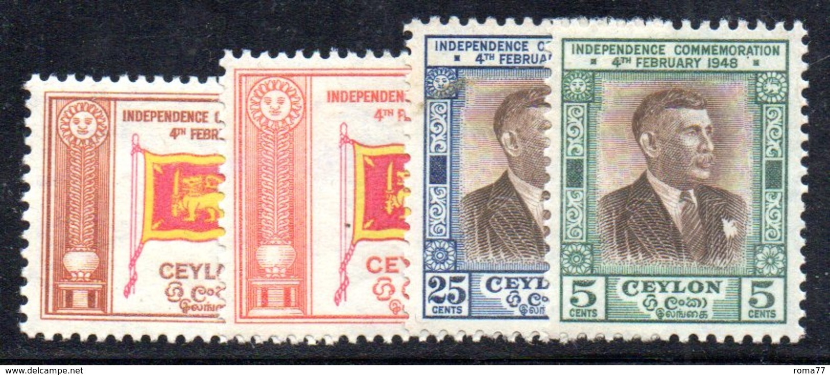 T429 - CEYLON SRI LANKA 1949 , Yvert N. 273/276  ***  MNH - Sri Lanka (Ceilán) (1948-...)