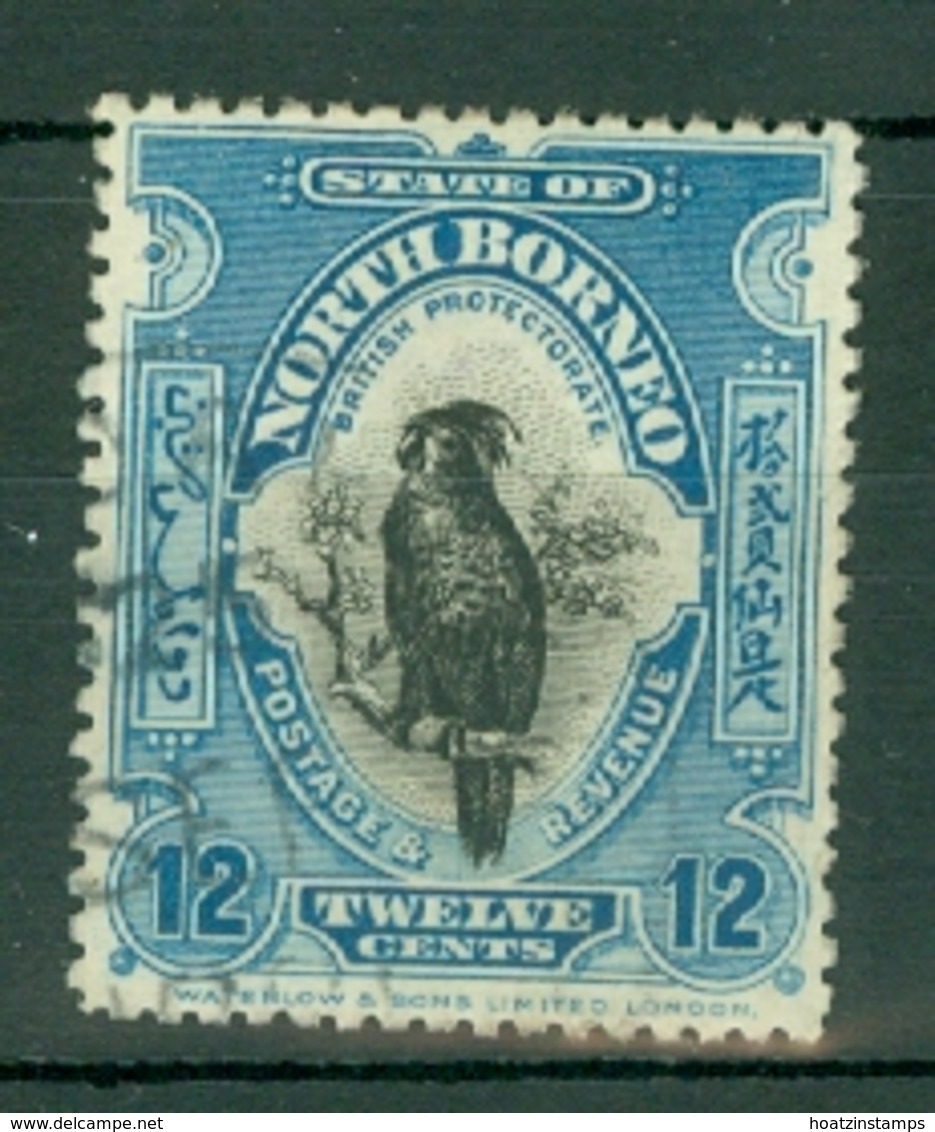 North Borneo: 1909/23   Palm Cockatoo   SG173    12c   Deep Blue [Perf: 13½-14]   Used - North Borneo (...-1963)