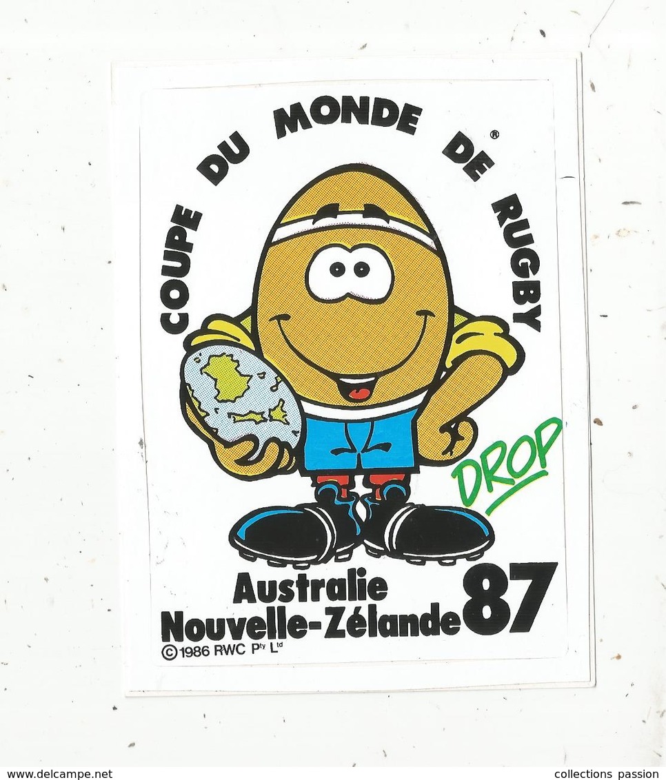 Autocollant , Sports ,RUGBY ,  Coupe Du Monde,Australie Nouvelle Zélande 1987 - Adesivi