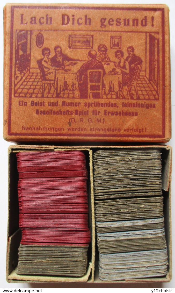 ANCIEN JEU DE ROLES EN ALLEMAND LACH DICH GESUND 200 PLAQUETTES ENVIRON - Giocattoli Antichi