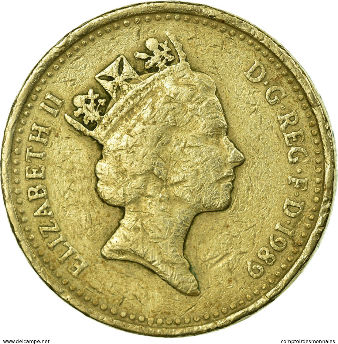 Monnaie, Grande-Bretagne, Elizabeth II, Pound, 1989, TB+, Nickel-brass, KM:959 - 1 Pound