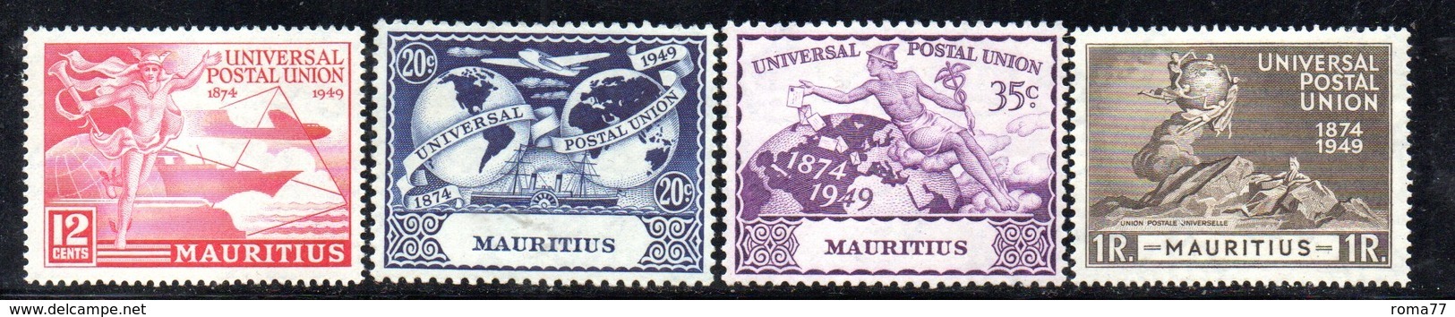 CI277 - MAURITIUS 1949 , Serie Yvert N. 221/224  ***  (2380A) - Mauritius (...-1967)