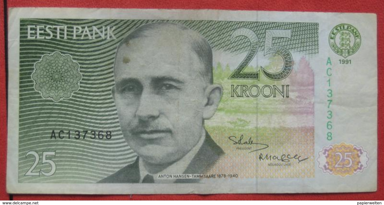 25 Krooni 1991 (WPM 73) - Estland