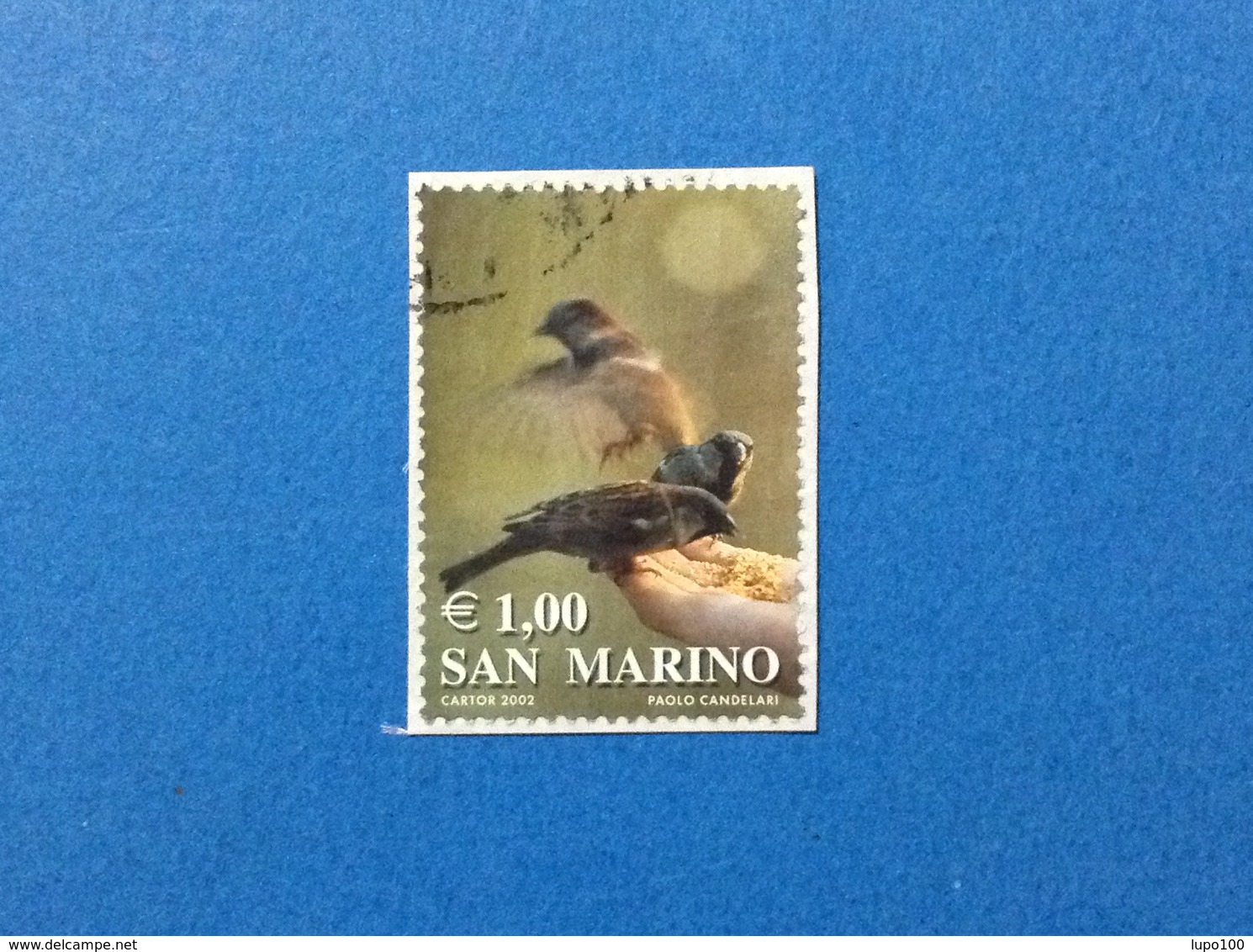 2002 SAN MARINO FRANCOBOLLO USATO STAMP USED I COLORI DLLA VITA UCCELLO 1,00 - Gebraucht