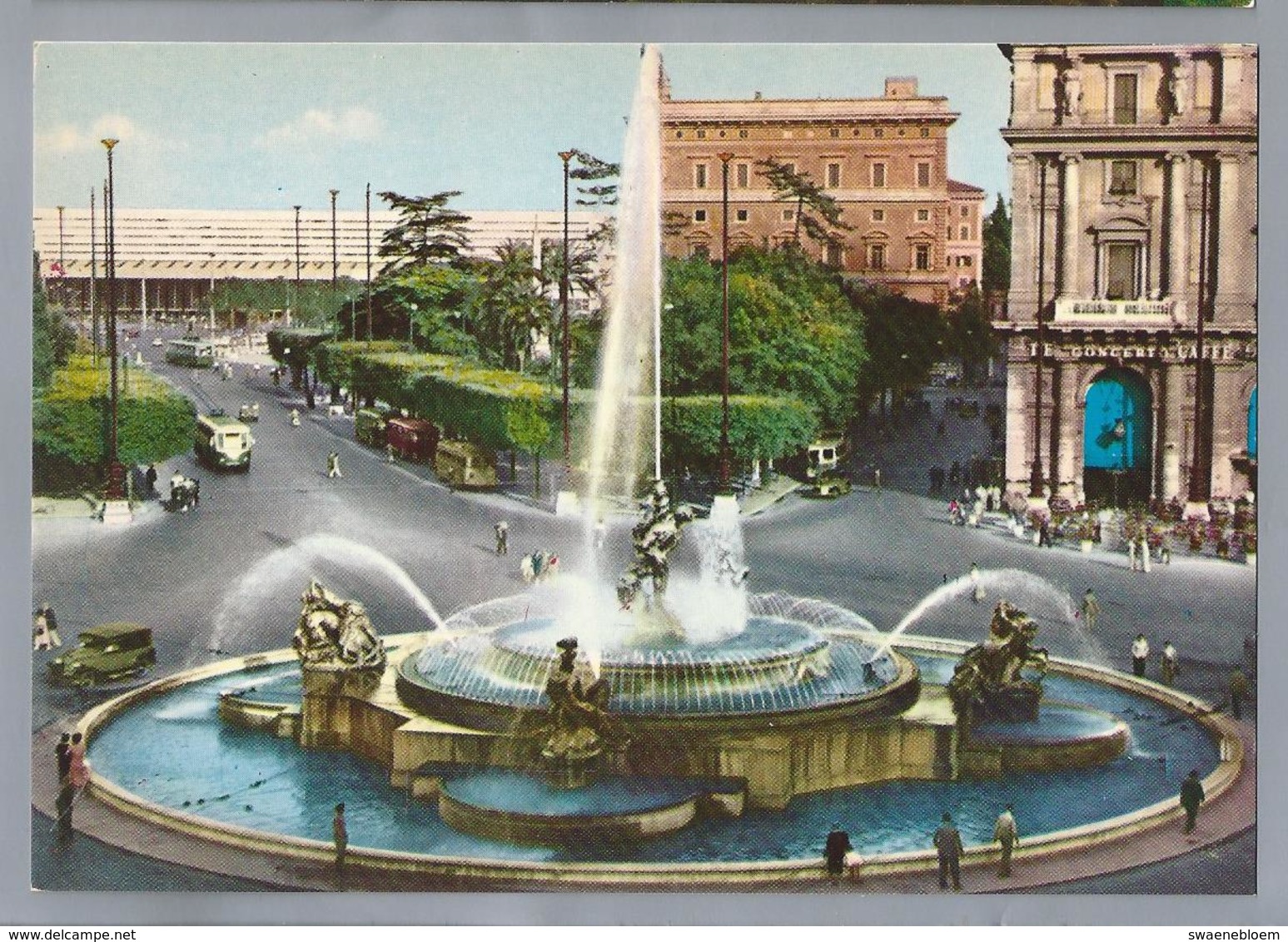 IT. ROMA. ROME. Piazza Esedra. Place Esedra. Old Cars. Bus. - Andere Monumenten & Gebouwen