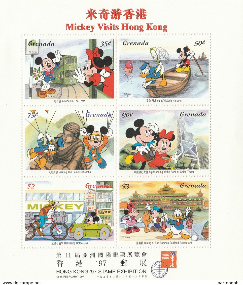 Grenada, Disney " Hong Kong  97" Set   MNH  Yvert N. 2920/31 - Disney