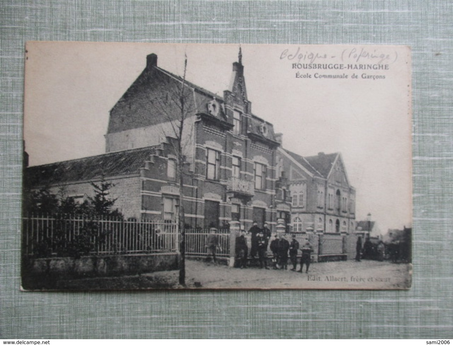 CPA BELGIQUE ROUSBRUGGE HARINGHE ECOLE COMMUNALE DE GARCONS - Poperinge