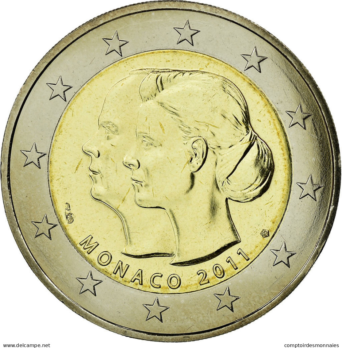 Monaco, 2 Euro, 2011, Mariage Princier - Monaco