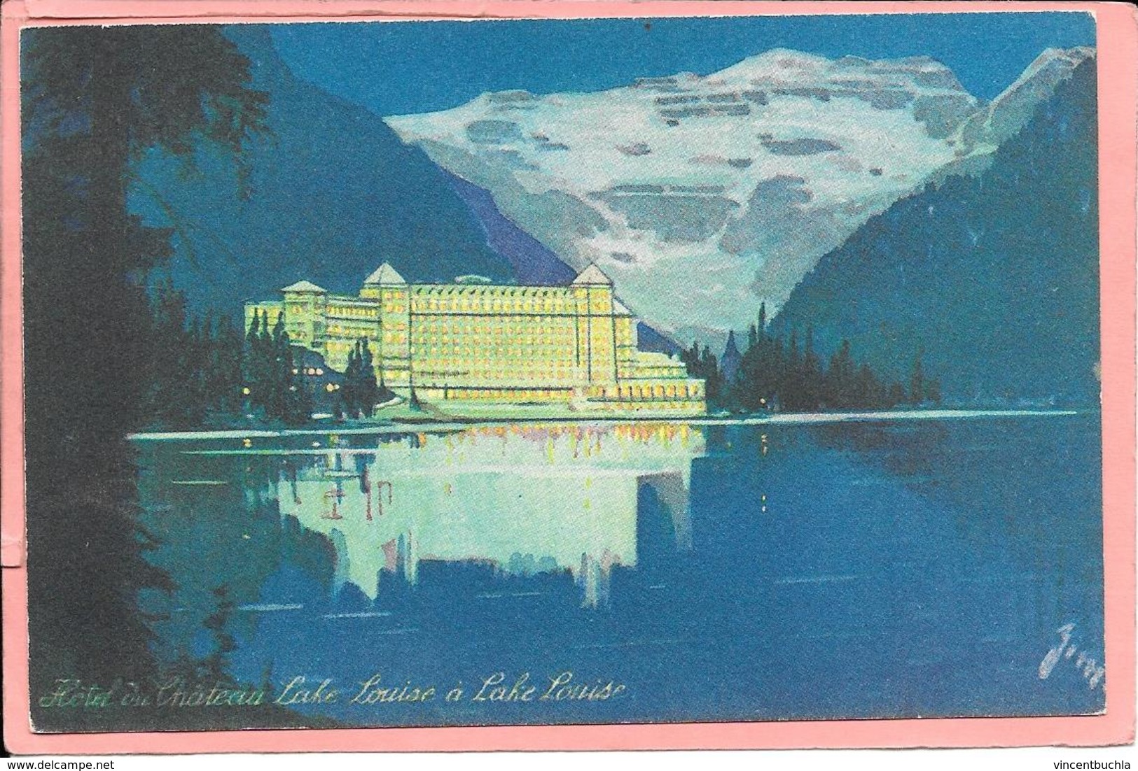 Hotel Du Chateau Lake Louise à Lake Louise Illustration Jim Canadian Pacific - Lac Louise