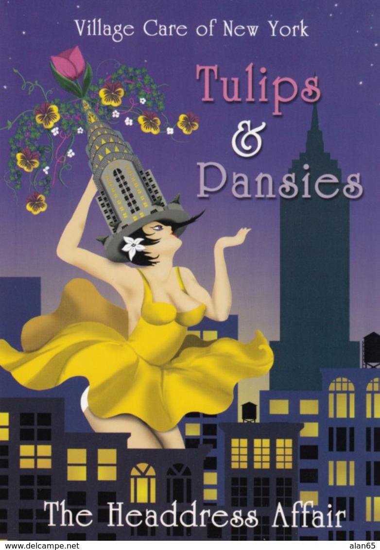 'Tulips & Pansie', Drag Queen Performance, New York City C2000s Vintage Max Rack Postcard - Other & Unclassified