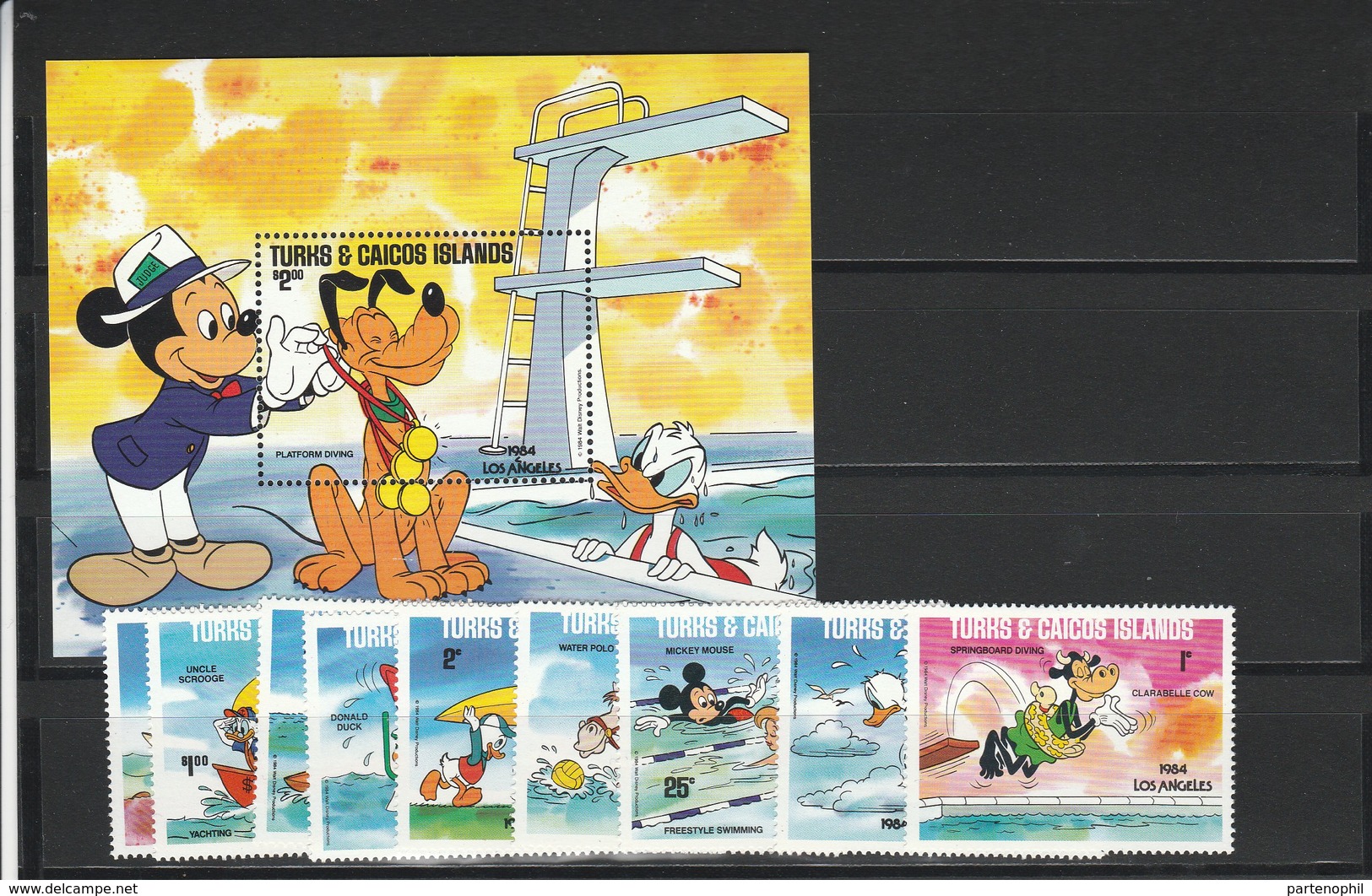 Turks Et Caicos Islands, Disney  - Set E Shet MNH Anno 1984 - Disney