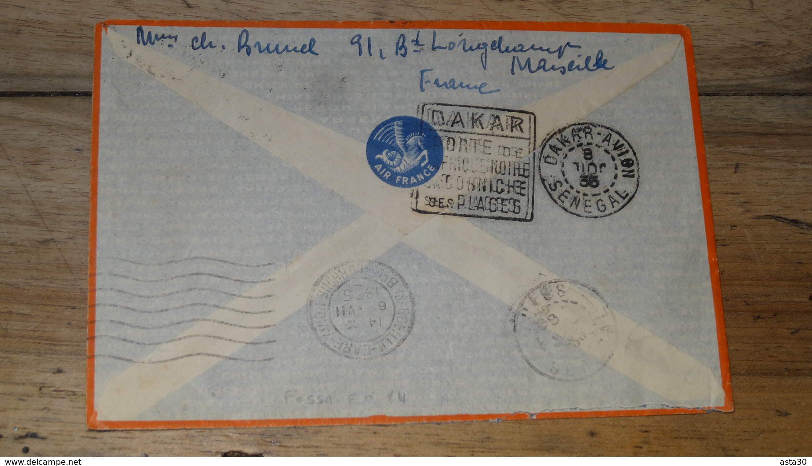 Enveloppe PAR AVION Pour Le SENEGAL En 1935 Par AIR FRANCE .............. T45 - 1960-.... Lettres & Documents