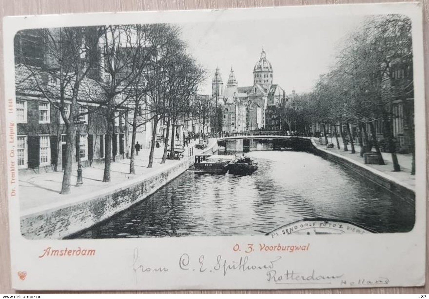 Nederland Amsterdam 1902 Voorburgwal - Altri & Non Classificati