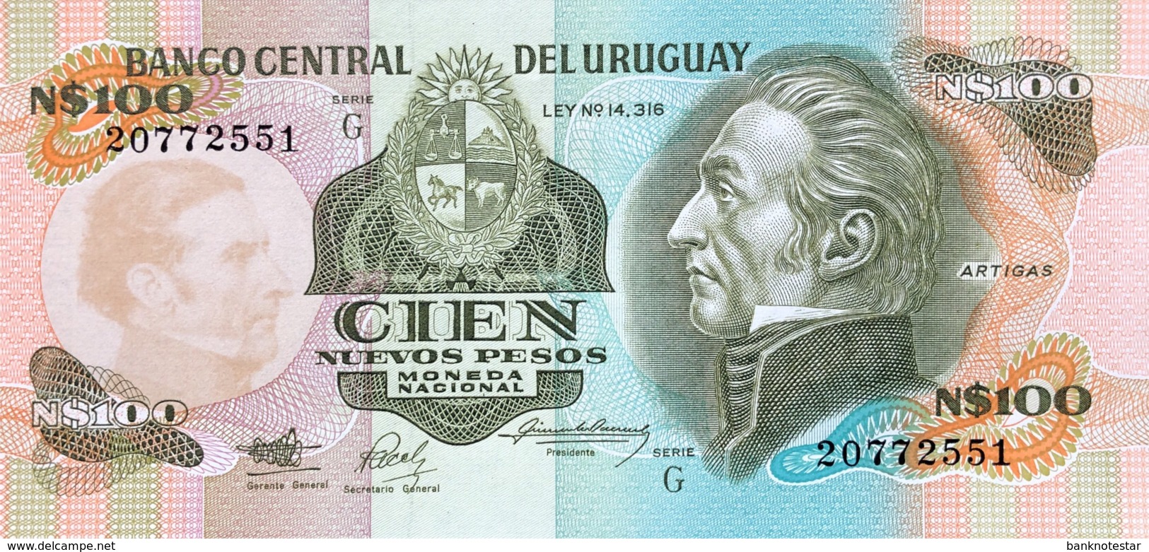 Uruguay 100 Nuevos Pesos, P-62A (1987) - UNC - Uruguay