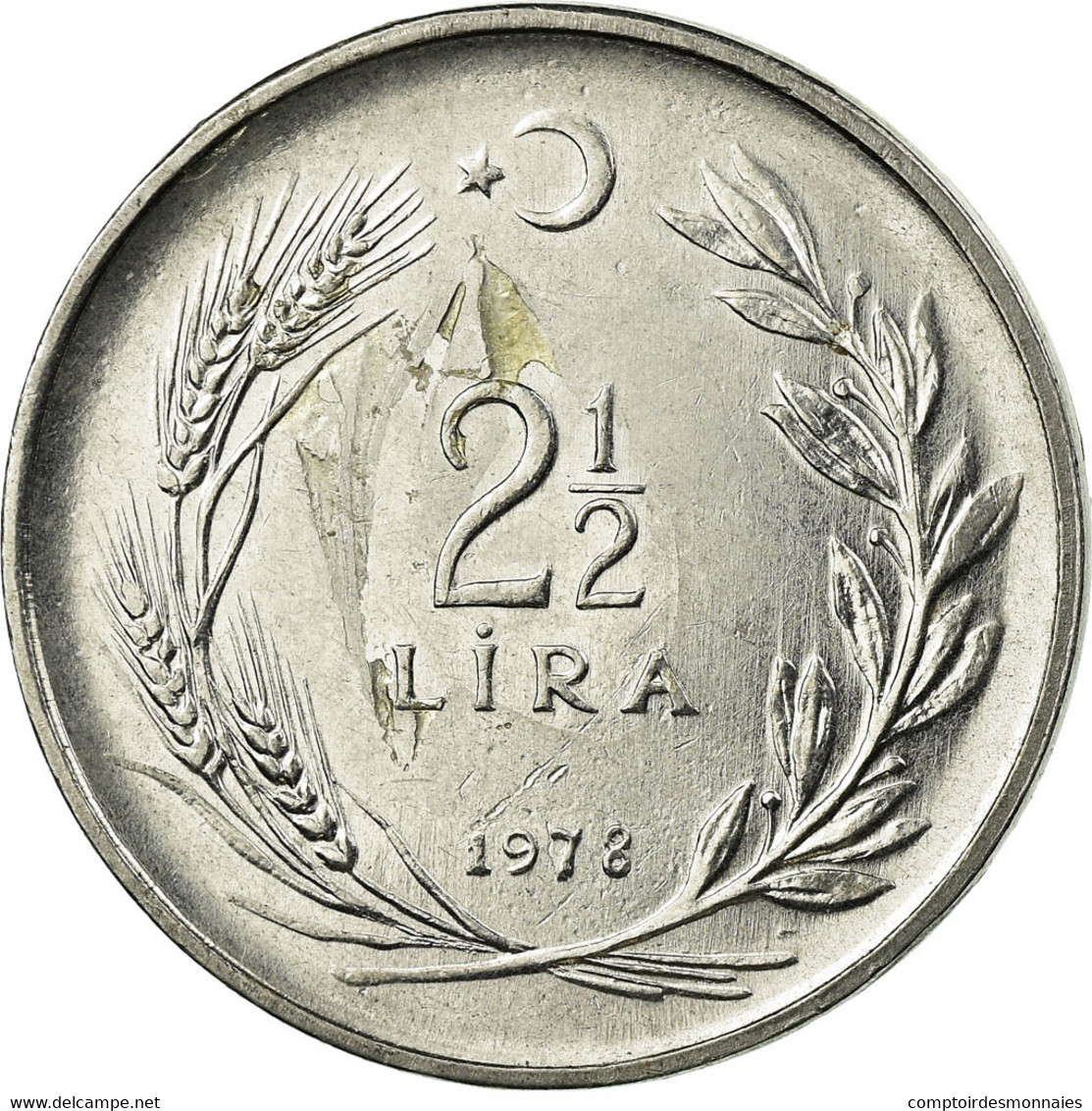 Monnaie, Turquie, 2-1/2 Lira, 1978, TB+, Stainless Steel, KM:893.2 - Turkey