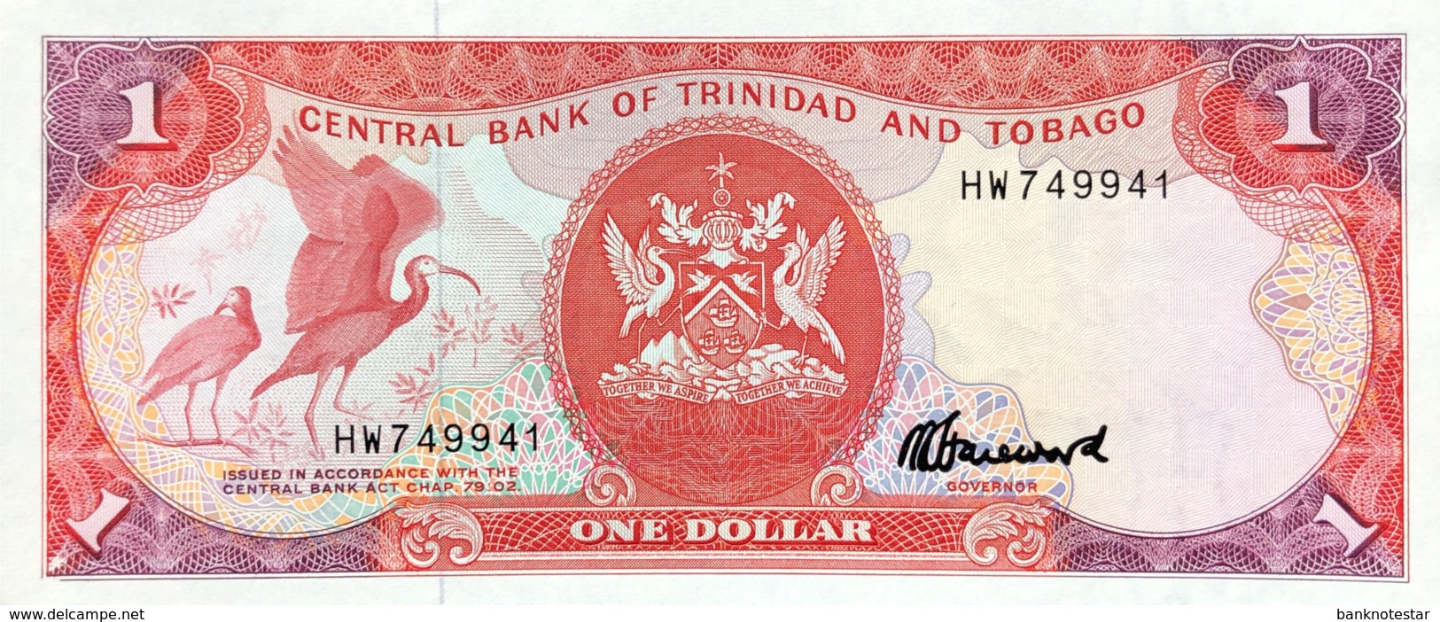 Tininidad & Tobago 1 Dollar, P-36c (1985) - UNC - Trinidad & Tobago