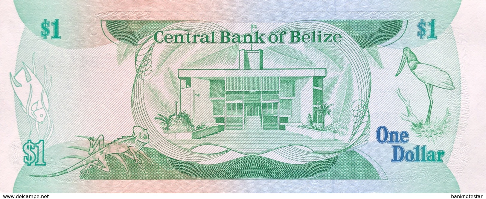 Belize 1 Dollar, P-46b (1.1.1986) - UNC - Belize