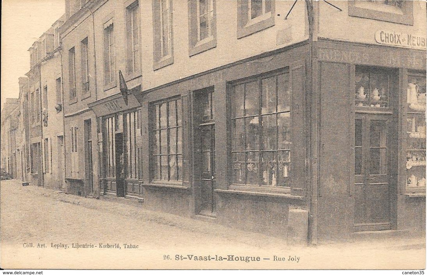 St Vaast La Hougue  - Rue Joly -tabac   - Tres Belle Carte    - Non  Circulé - Saint Vaast La Hougue