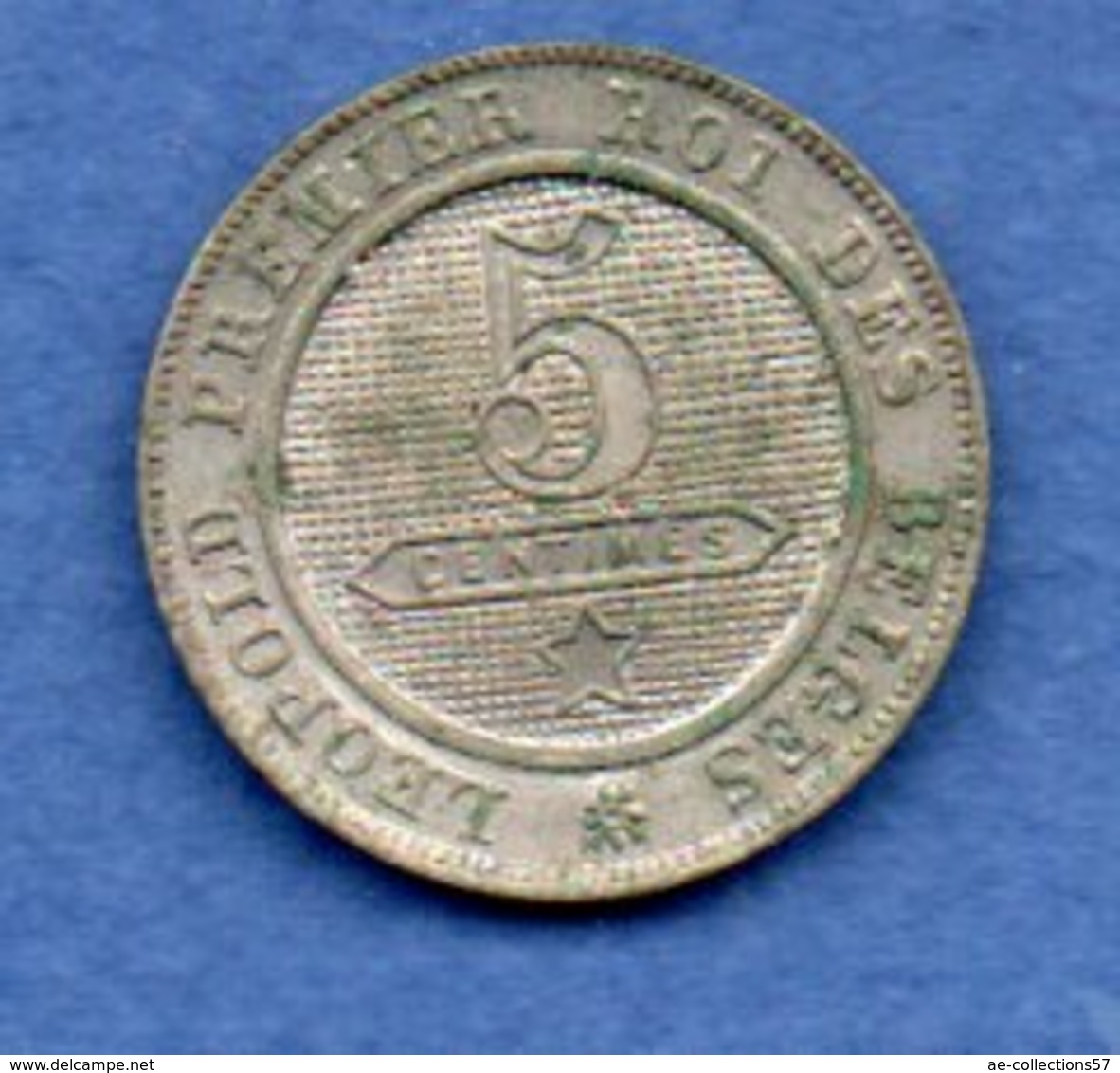 Belgique  -  5 Centimes 1861 -  Km # 21  - état  SUP  -  Rare En L état - 5 Centimes