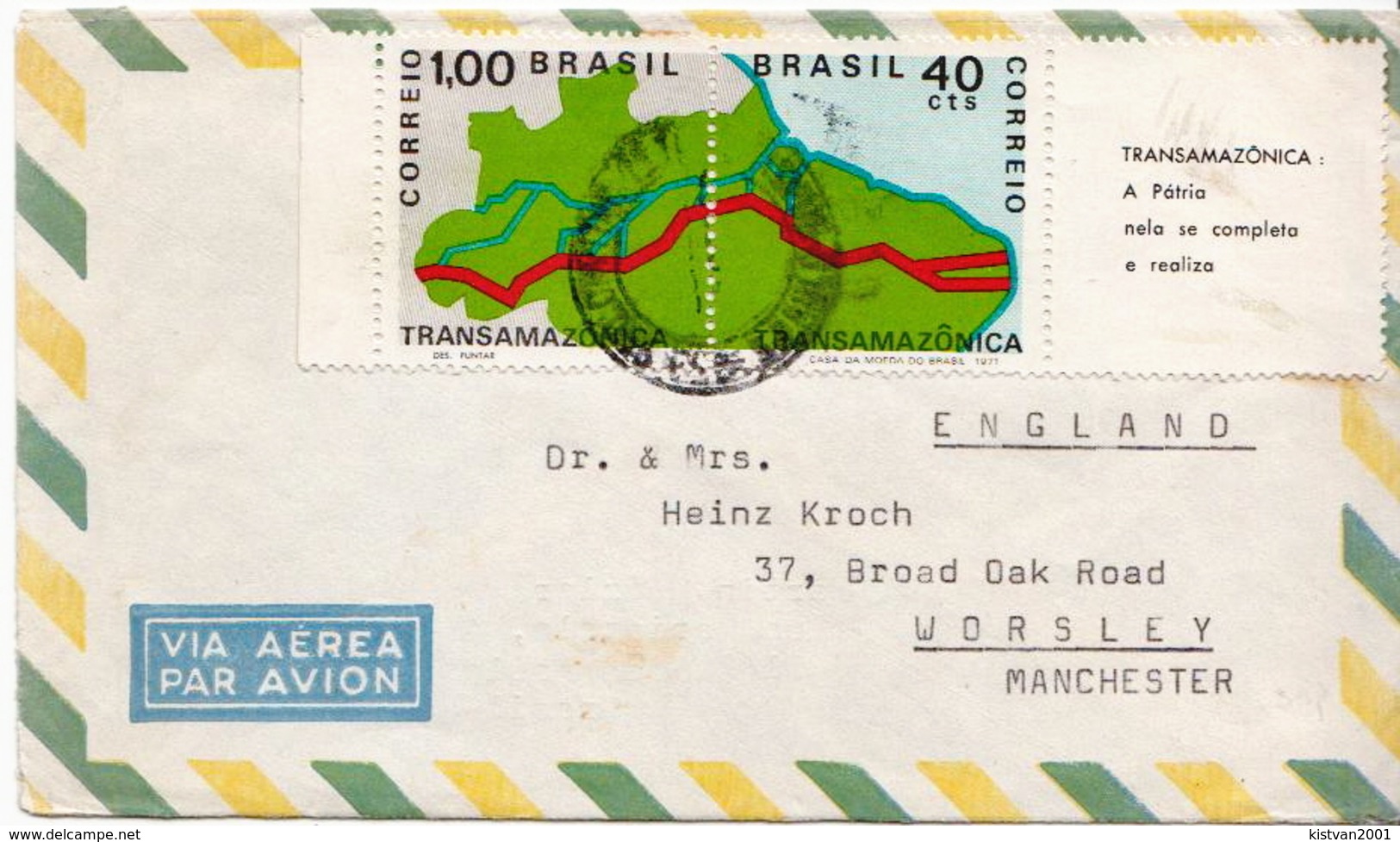 Postal History Cover: Brazil Set On Cover - Geography