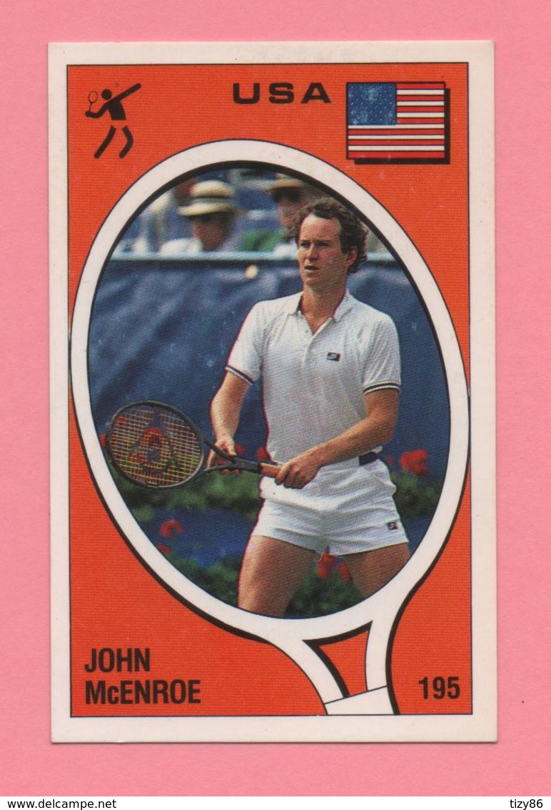 Figurina Supersport 1988 - Tennis, John McEnroe 195 - Calcio, Massimo Mauro (II) - Tarjetas