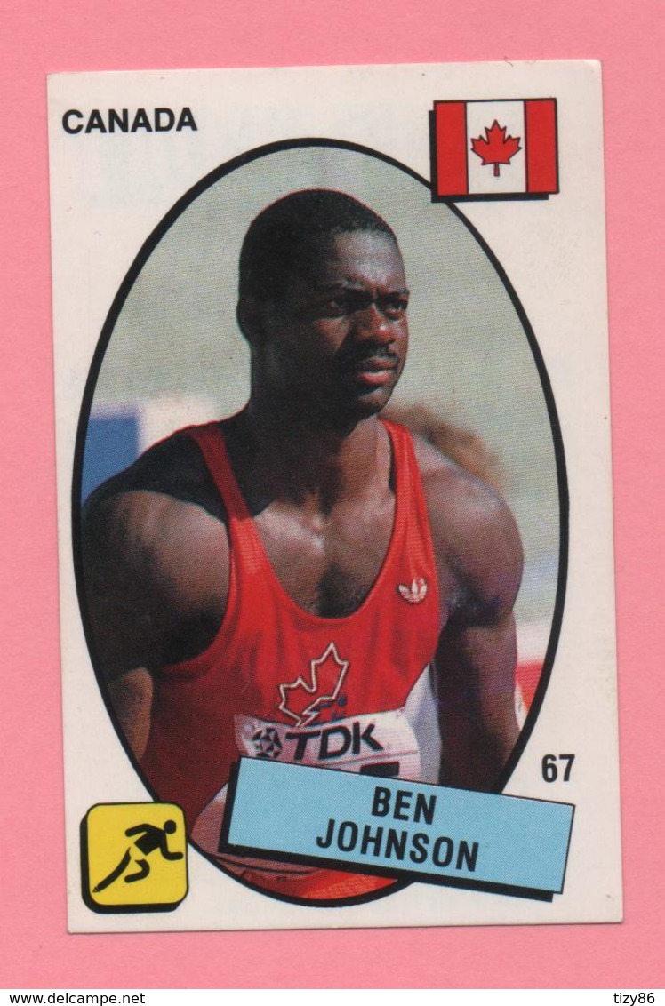 Figurina Supersport 1988 N° 67 - Velocista, Ben Johnson - Atletica