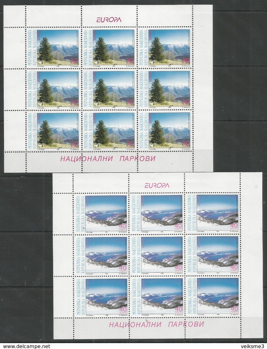 9x MACEDONIA - MNH - Europa-CEPT - Geography - Nature - 1999 - 1999