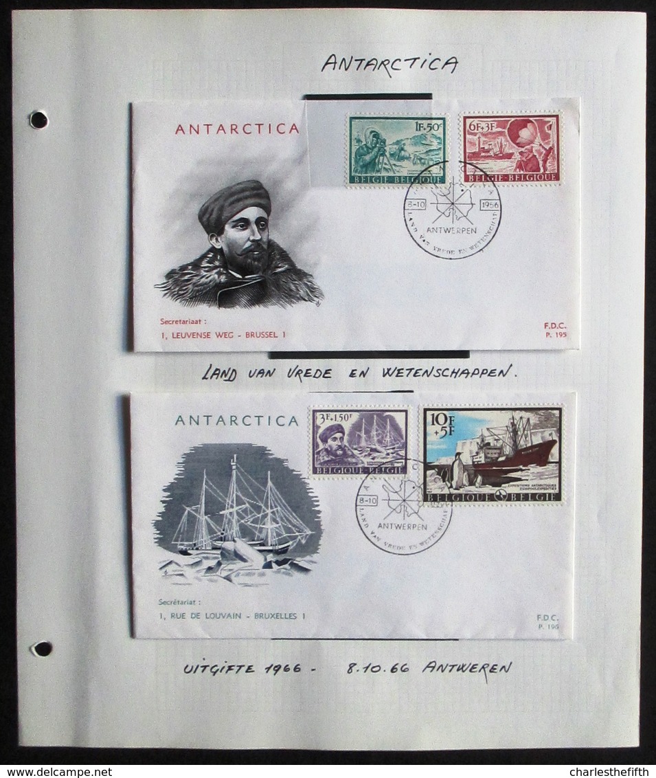 COLLECTION PRIVEE LETTRES BASE ANTARCTIQUE - ANTARCTICA - expéditions de 1957 à 1967 -  AVEC LES EXPLICATIONS ET NOMS