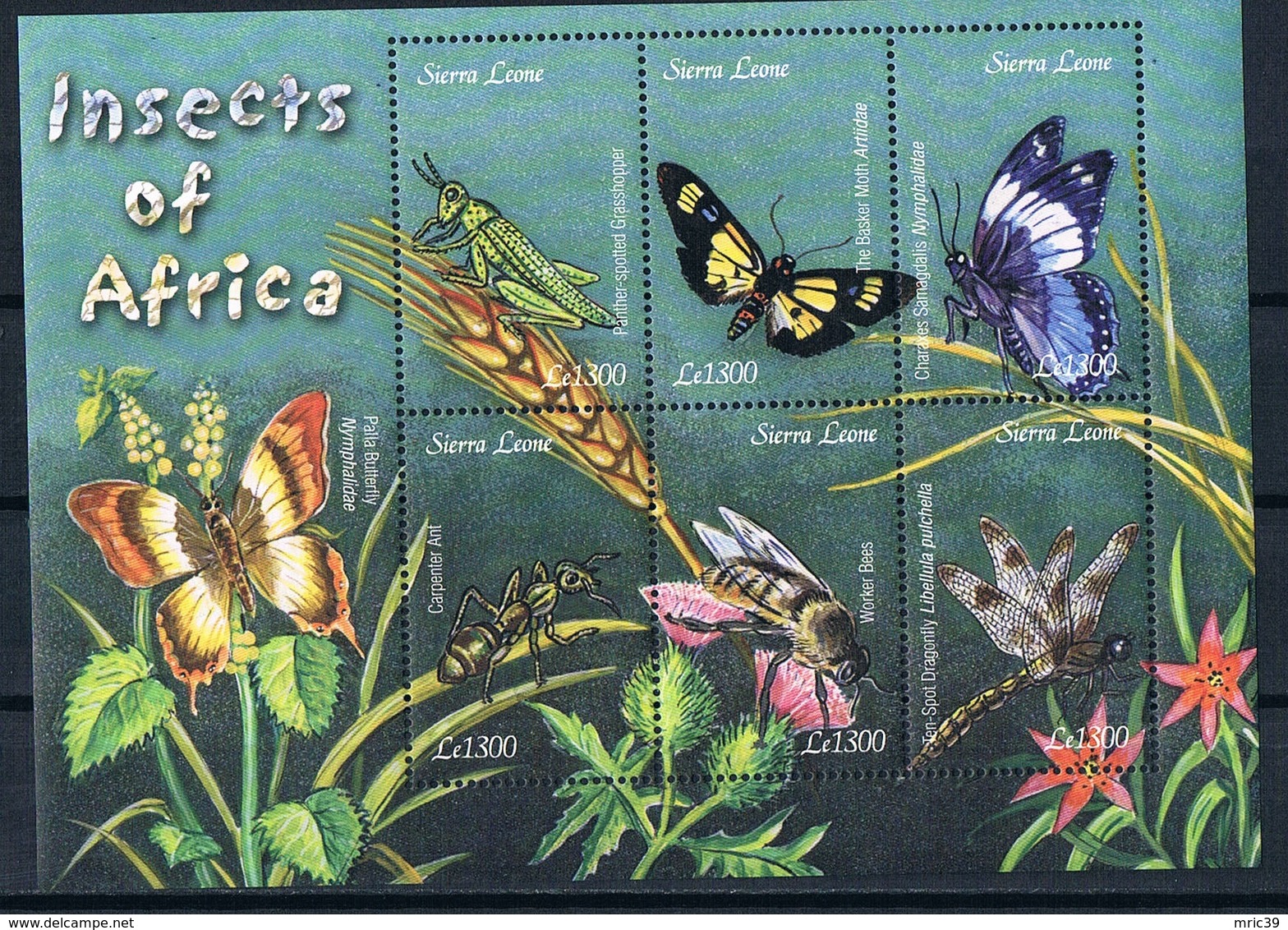 Bloc Sheet Insectes Papillons Insects Butterflies  Neuf  MNH **  Sierra Leone - Autres & Non Classés