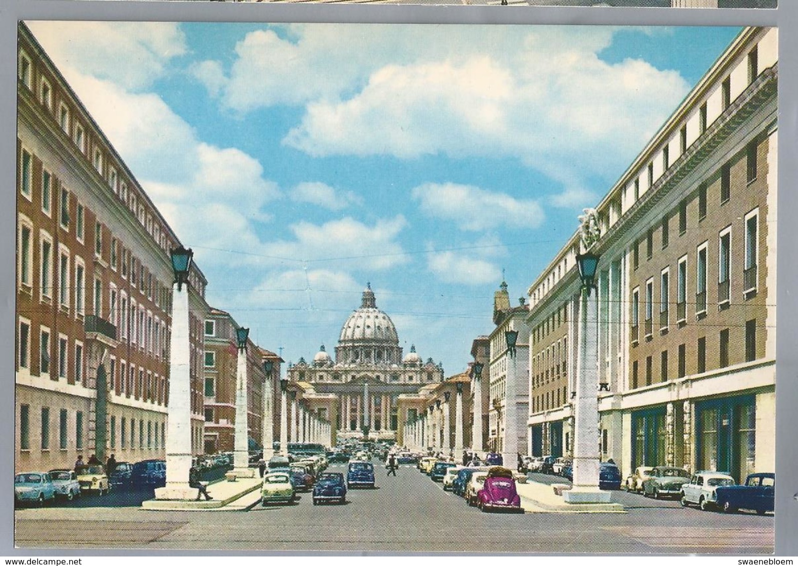 IT. ROMA. ROME. Via Della Cobcilliazione E S. Pietro. Reconcilliation Street And St. Peter. Old Cars. - Andere Monumenten & Gebouwen