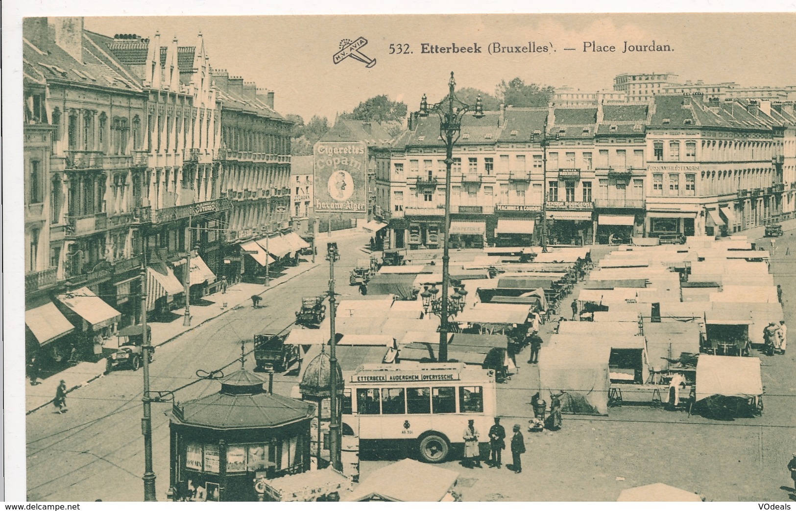 CPA - Belgique - Brussels - Bruxelles -  Etterbeek - Place Jourdan - Etterbeek