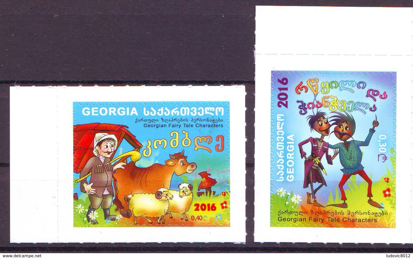 Georgie Georgia 2016 Fairy Tale Character Complete Set 2 Stamps Série Complète 2 Timbres MNH** - Géorgie
