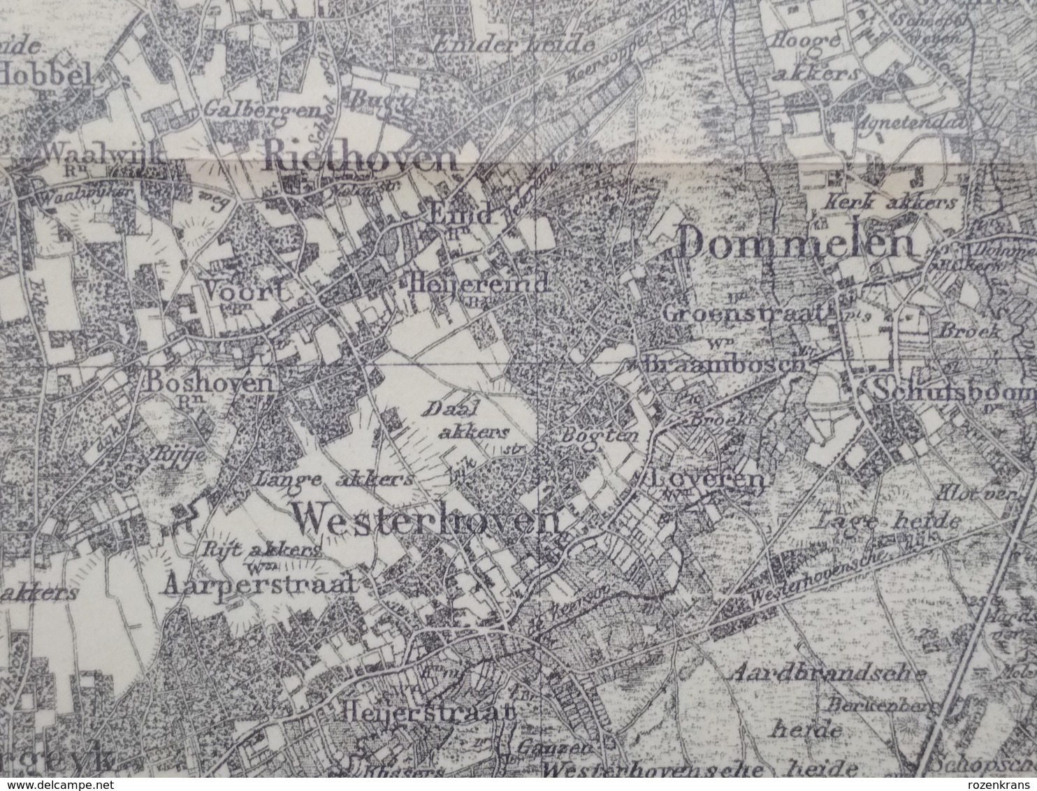 Topografische En Militaire Kaart STAFKAART 1914 WW1 WWI Arendonk Poppel Velhoven Casteren Hulsel Vessem Mierde Oerle - Cartes Topographiques