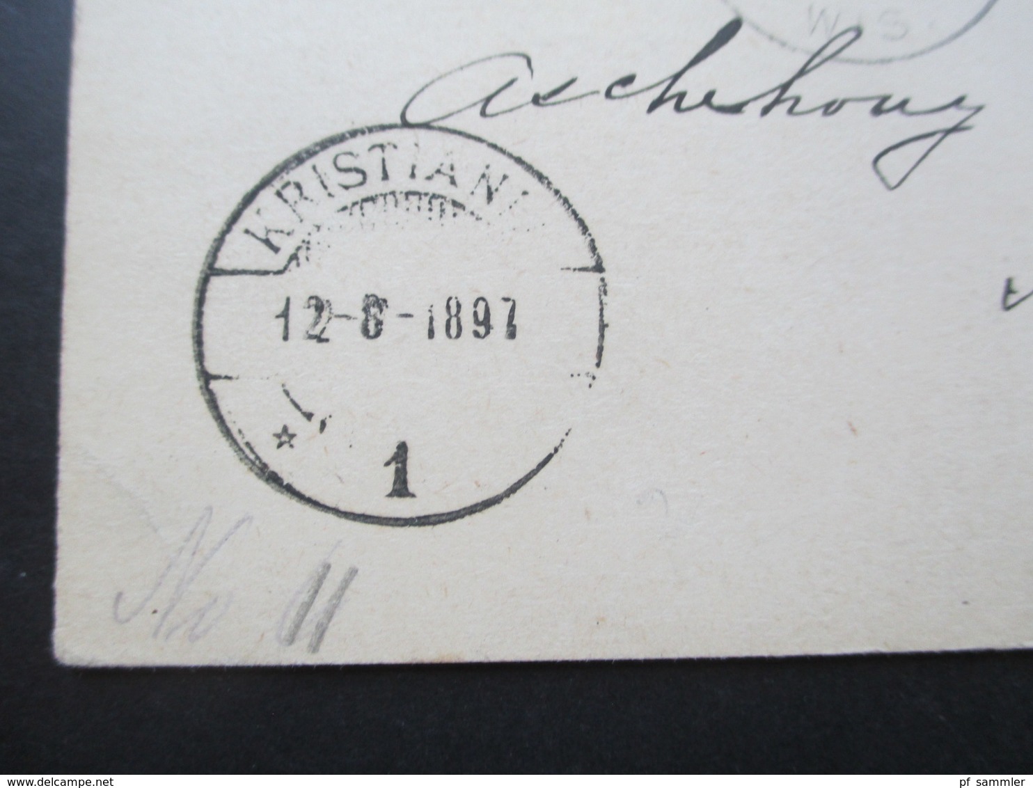 USA 1897 GA Mit Zusatzfrankatur Nach Norwegen Kristiana Gesendet Mit Ak Stempel. Schiffspost Via New York - Briefe U. Dokumente