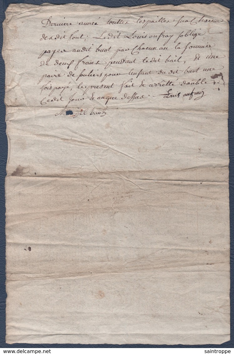 Manuscrit De 1815.Louis Aufray à Ruilly, Michet Buot à Moucy, ......... - Manuscrits