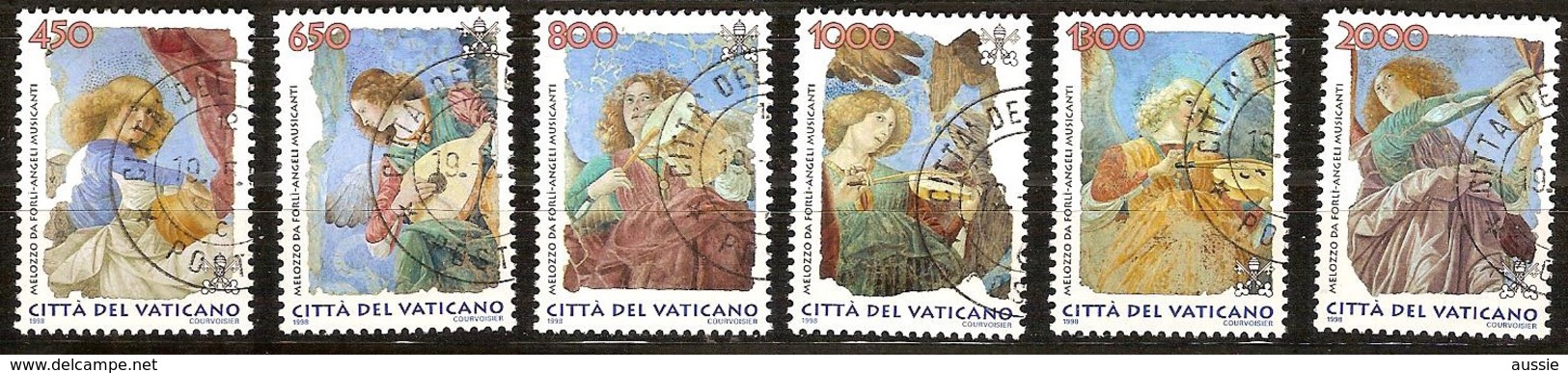 Vaticaan Vatican 1999 Yvertn° 1108-13 (°) Anges Musiciens Cote 10 Euro - Oblitérés