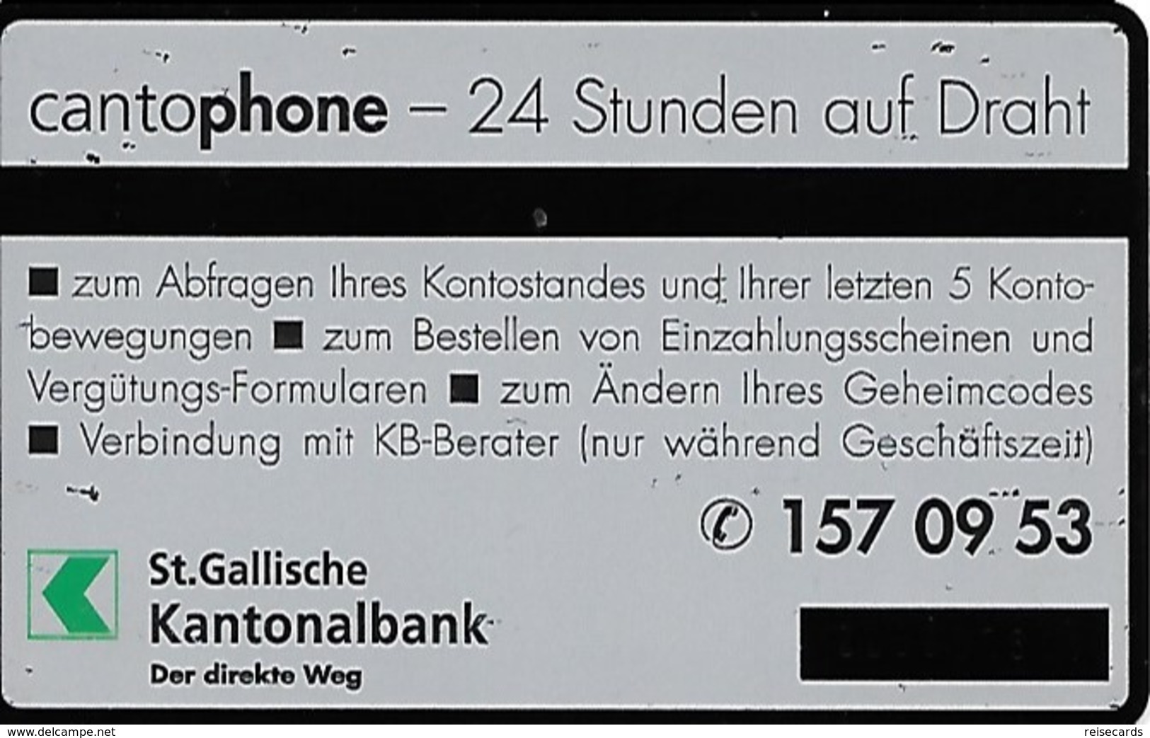 PTT P: KP-94/455 409L St. Gallische Kantonalbank - Schweiz