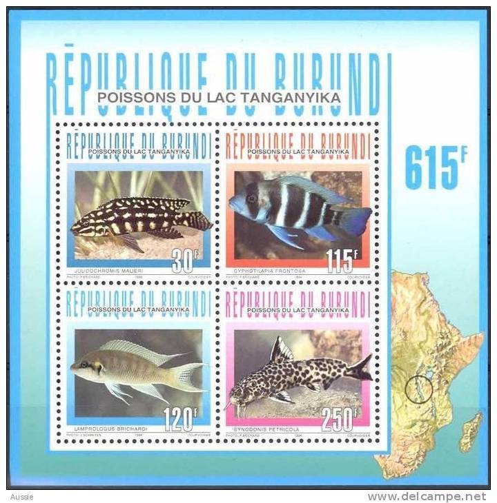 Burundi 1996 0CBn° Bloc 137 *** MNH Cote 11 Euro Vissen Poissons Fish - Neufs