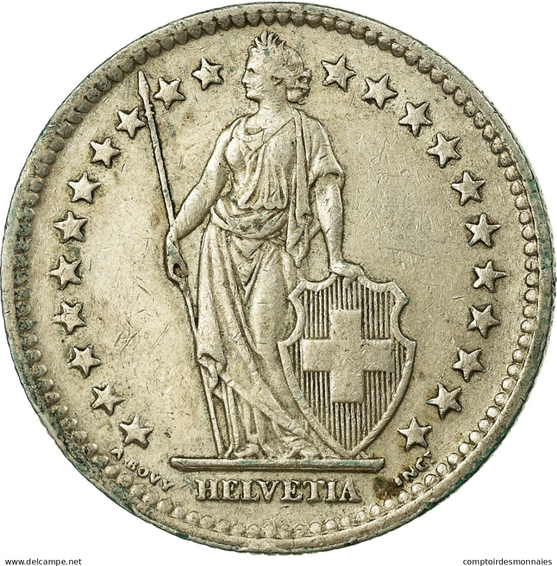 Monnaie, Suisse, 2 Francs, 1946, Bern, TB+, Argent, KM:21 - Autres & Non Classés