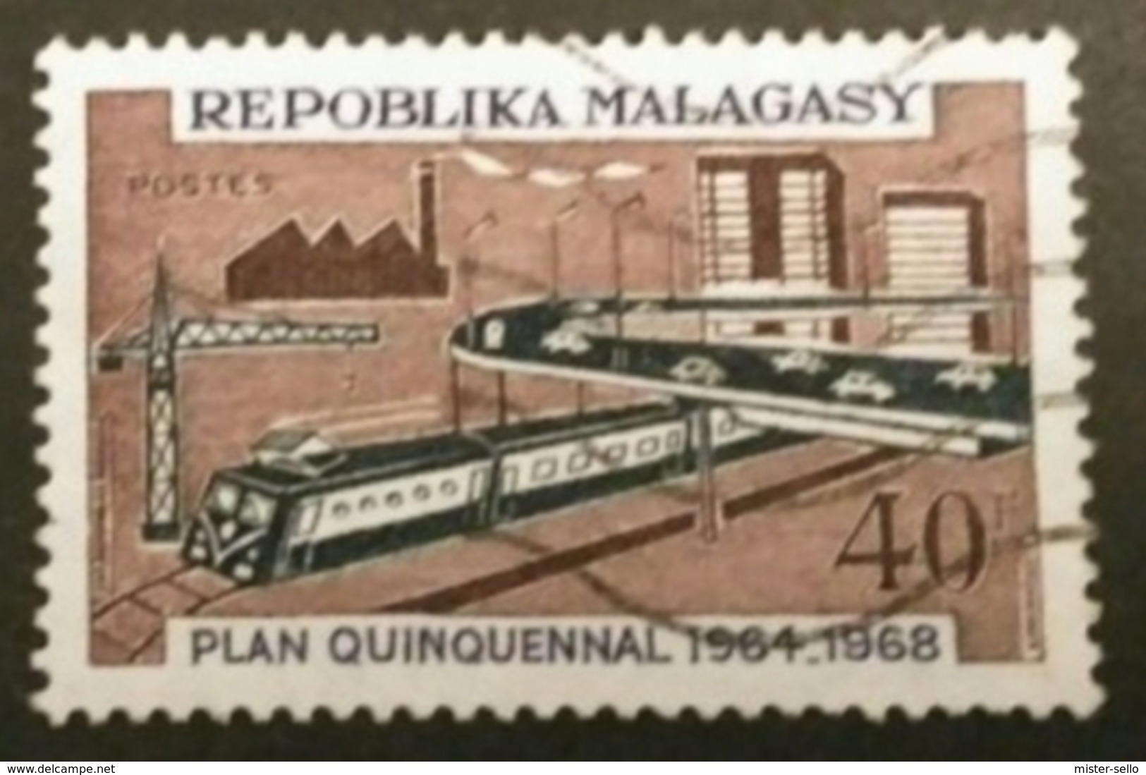 MADAGASCAR 1968 Five Year Plan, 1964-1968. USADO - USED. - Madagascar (1960-...)