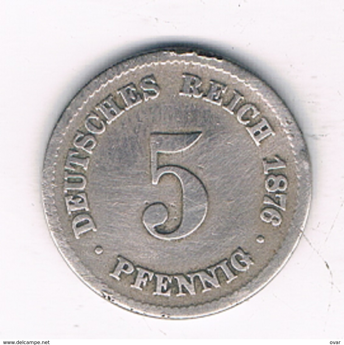 5  PFENNIG 1876 H  DUITSLAND /4070/ - 5 Pfennig
