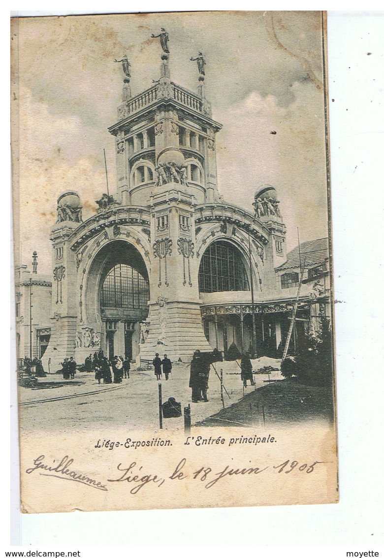 CPA-BELGIQUE-1905-LIEGE-EXPOSITION-L'ENTRÉE PRINCIPALE-VOIR TIMBRE ET CACHET - Liege