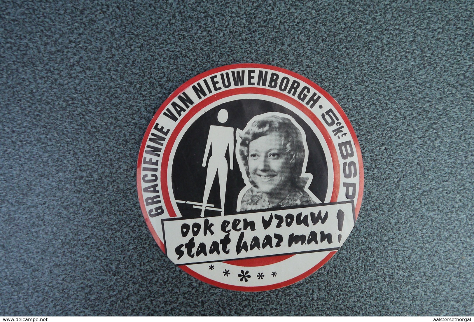 Aalst   Sticker Gracienne Van Nieuwenborgh  Kandidaat Bsp - Adesivi