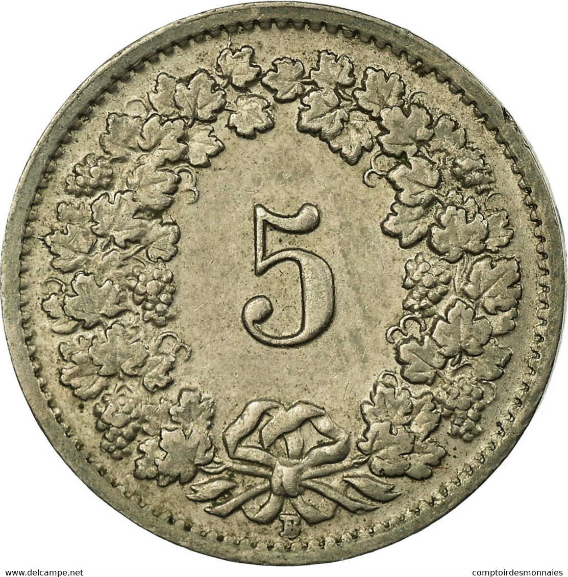 Monnaie, Suisse, 5 Rappen, 1955, Bern, TB+, Copper-nickel, KM:26 - Autres & Non Classés