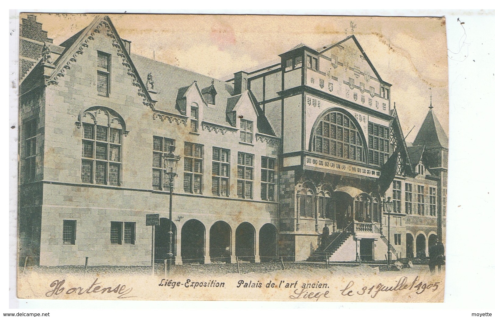 CPA-BELGIQUE-1905-LIEGE-EXPOSITION-PALAIS DE L'ART ANCIEN-VOIR TIMBRE ET CACHET - Liege