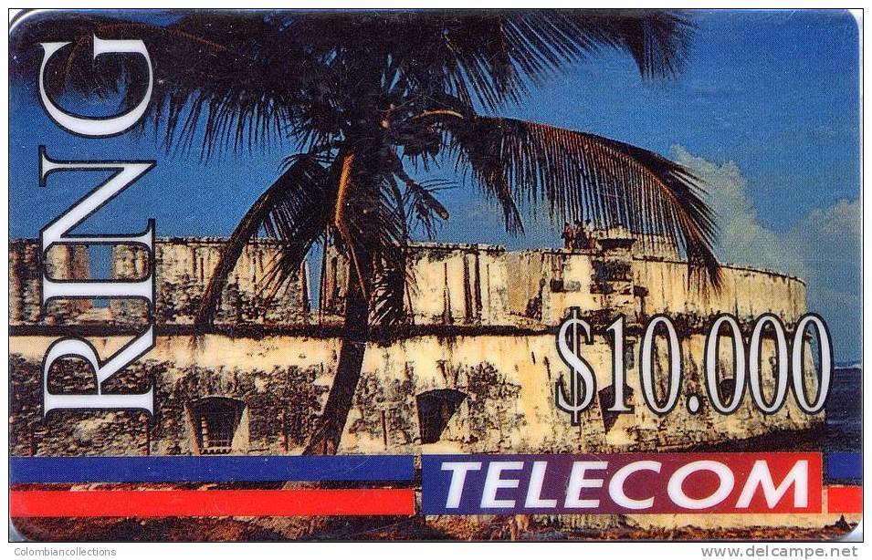 Lote TT35, Colombia, Tarjetas Telefonicas, Phone Cards, Telecom, Cartagena, Murallas, Mint - Colombie