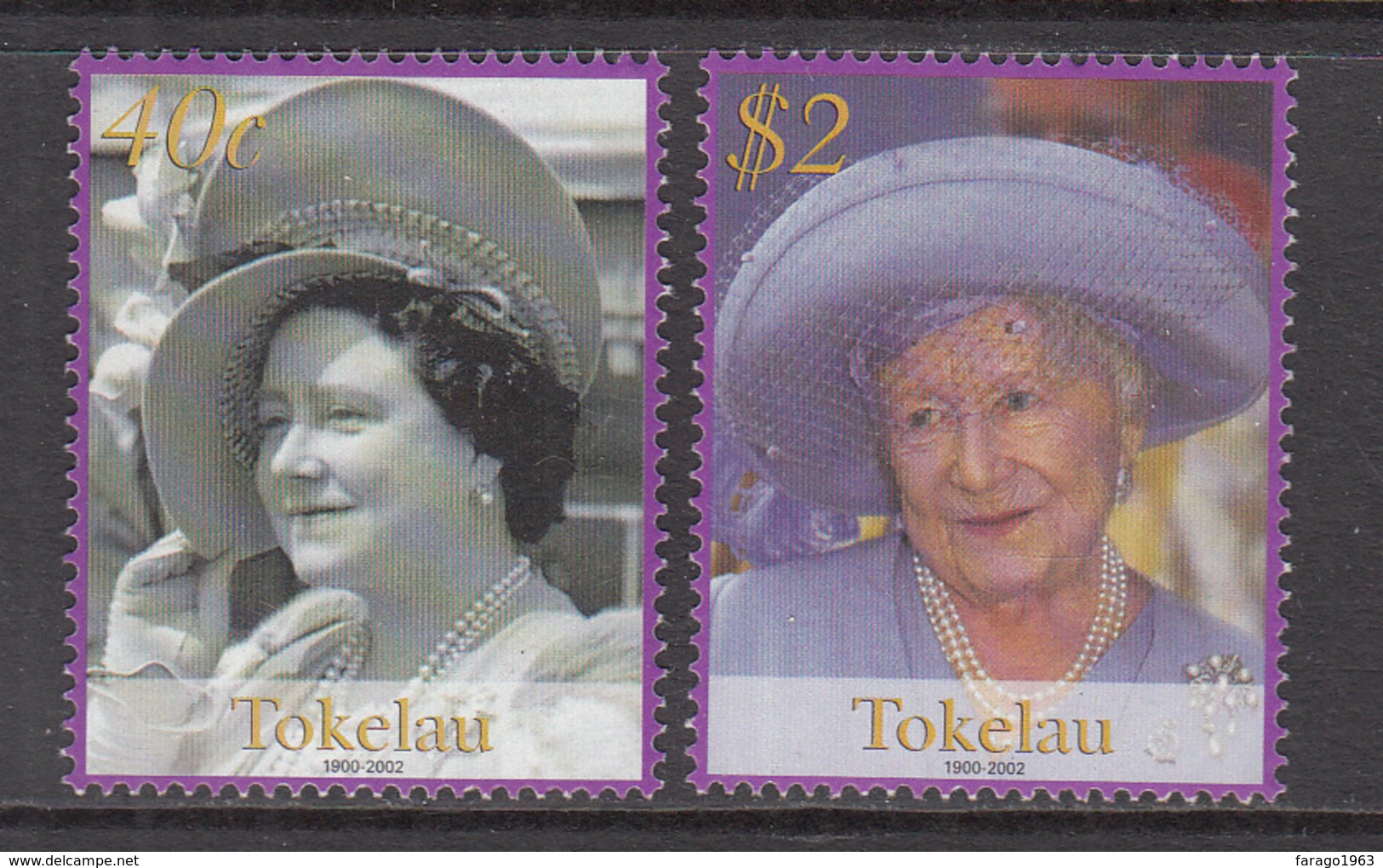 2002 Tokelau  Queen Mother   Complete Set Of 2 MNH - Tokelau