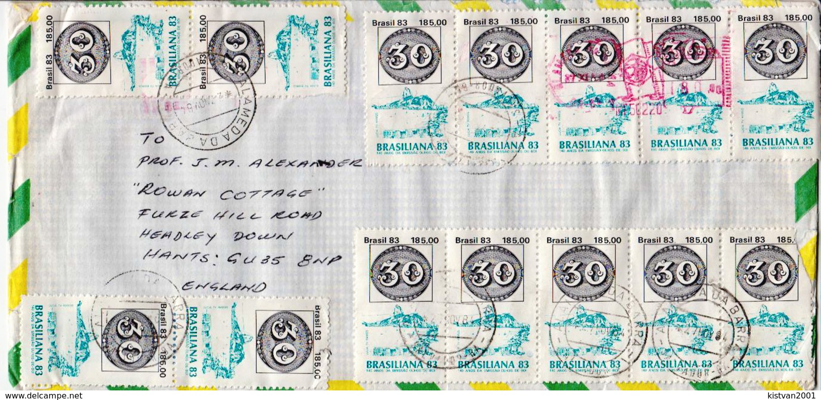 Postal History Cover: Brazil Stamps On Cover - Stamps On Stamps