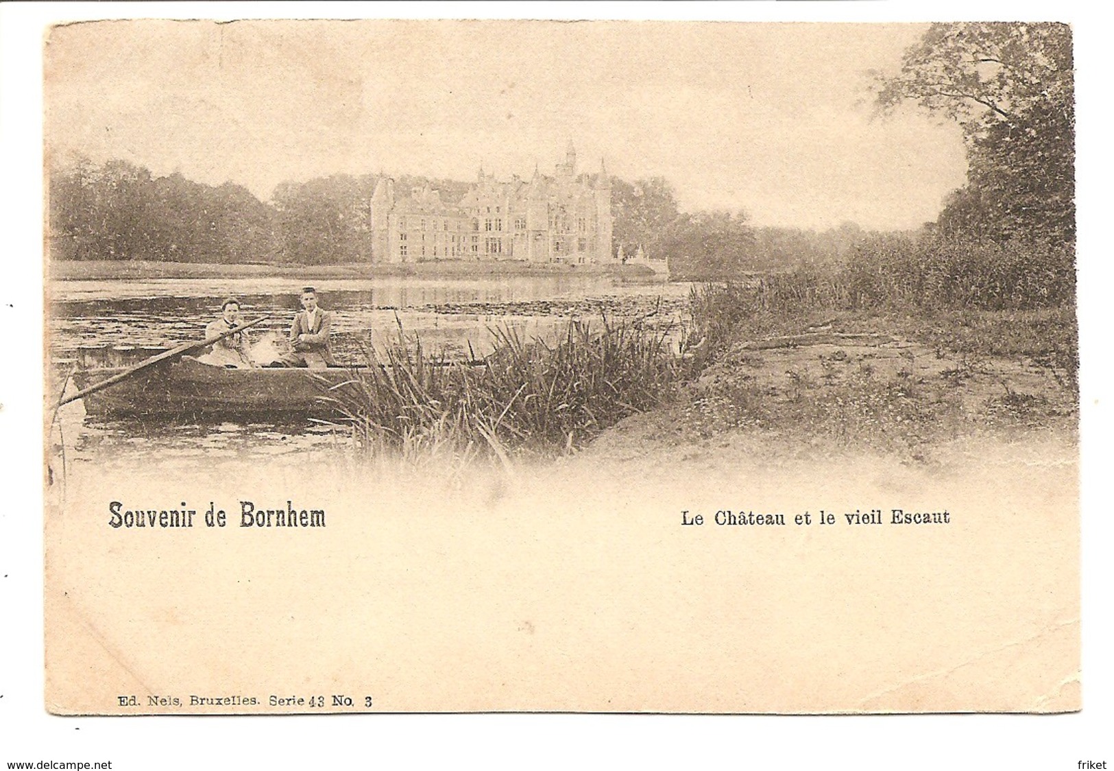 - 1690 -    BORNHEM  Le Chateau Et Le Vieil Escaut - Bornem